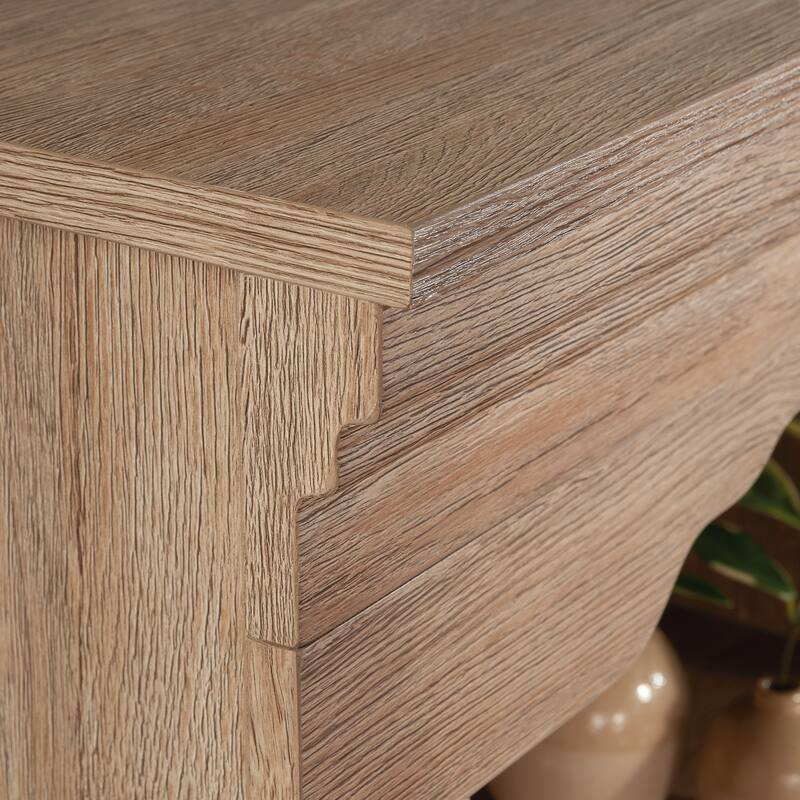 Wood Bookcase with 1 Drawer, Brown - 26.61" W x 17.68" D x 71.97" H