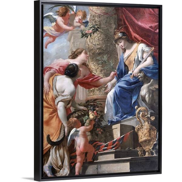 Shop Paint Of Woman Surrounded By Angels Black Float Frame