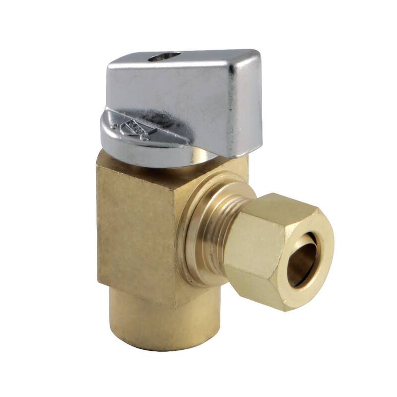 Kingston Brass Columbia Compression Quarter Turn Stop Valve - Raw Brass
