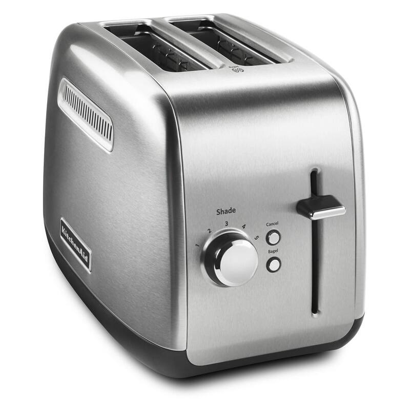 KitchenAid Refurbished 2-Slice Toaster with manual lift lever, RKMT2115 - Brushed Stainless Steel