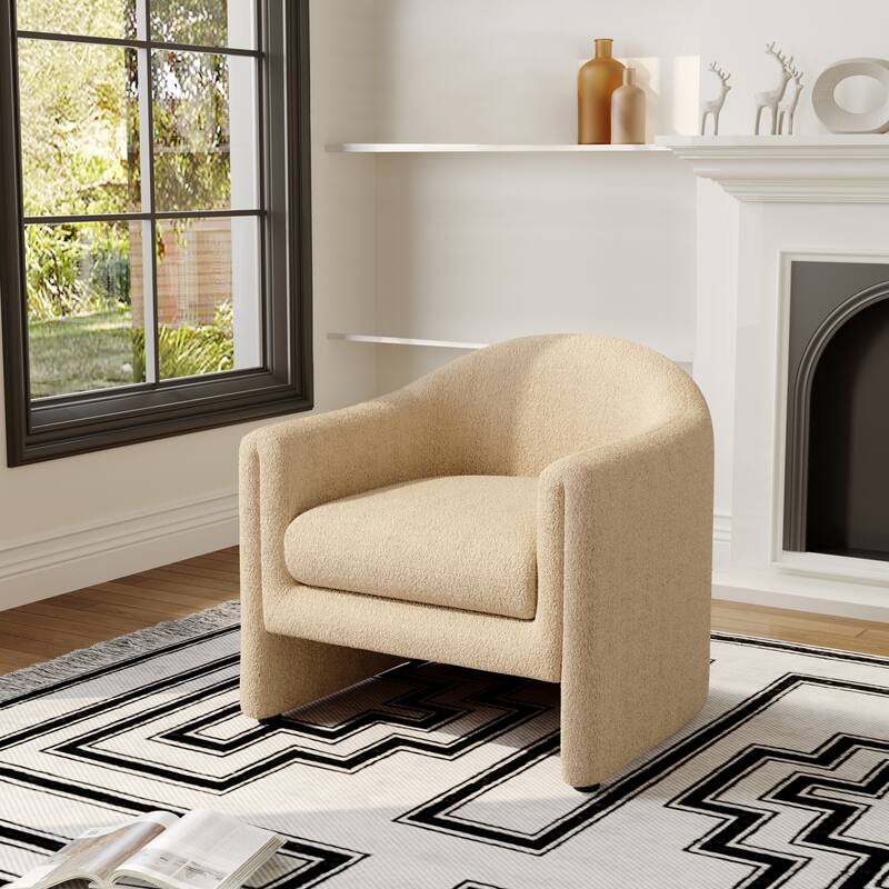 Modern Upholstered Barrel Accent Chair