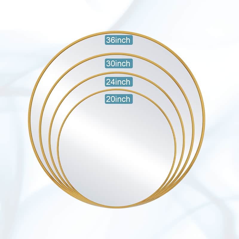 Round Wall Mirror Bathroom Metal Frame Vanity Mirror