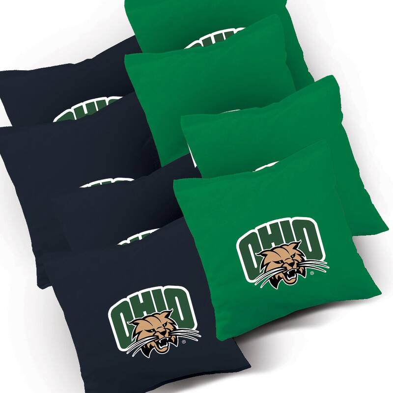 Ohio Bobcats Striped NCAA Team Cornhole Boards
