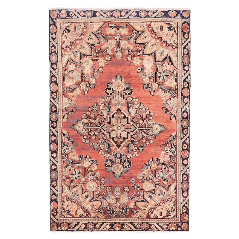 ECARPETGALLERY Hand-knotted Antalya Vintage Copper Wool Rug - 3'10 x 6'3