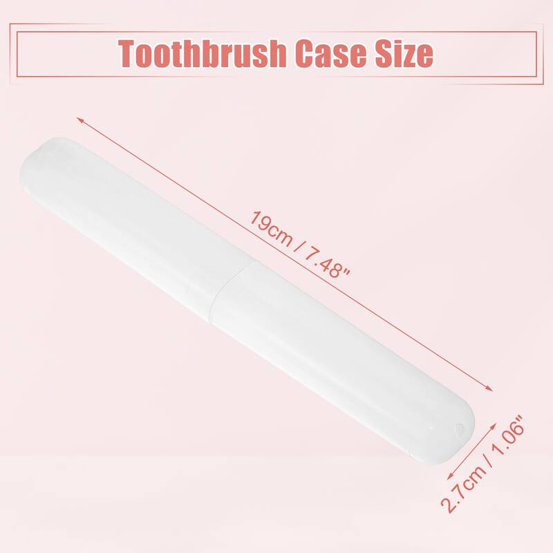 2 Pcs, Toothbrush Travel Case, Plastic, Lightweight Traveling Toothbrush Holders Case, 7.48"x1.06"