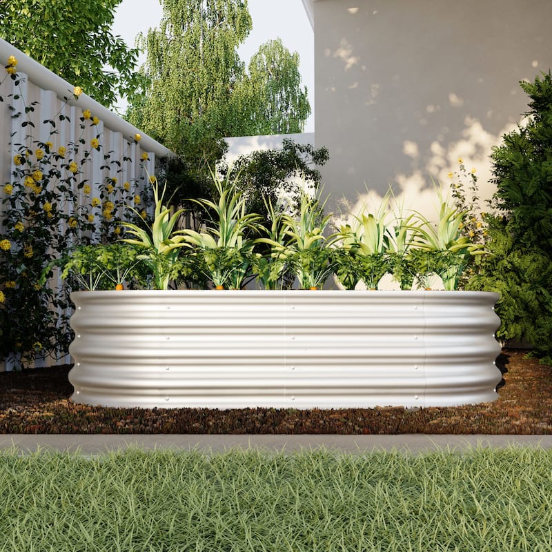1PCS Raised Garden Galvanized Planter - 4x2FT