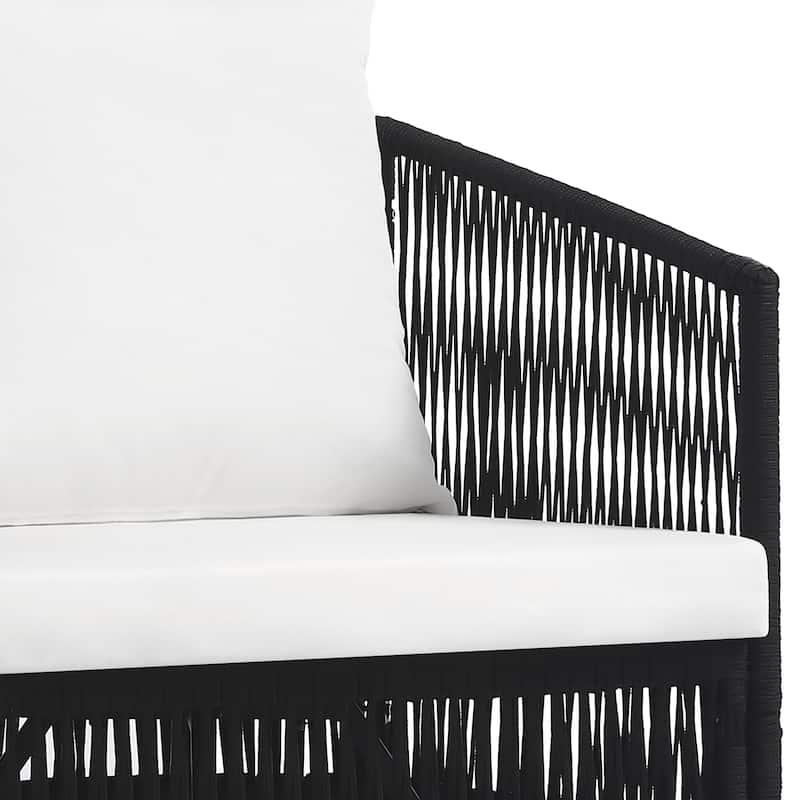 3-piece Cushioned Swivel Patio Wicker Furniture Set Outdoor Rattan Bistro Set.