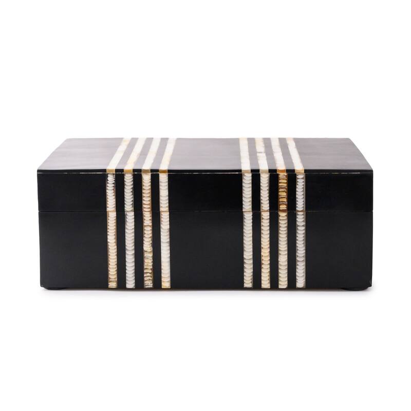 Medium Rectangular Storage Box - 7" - Black