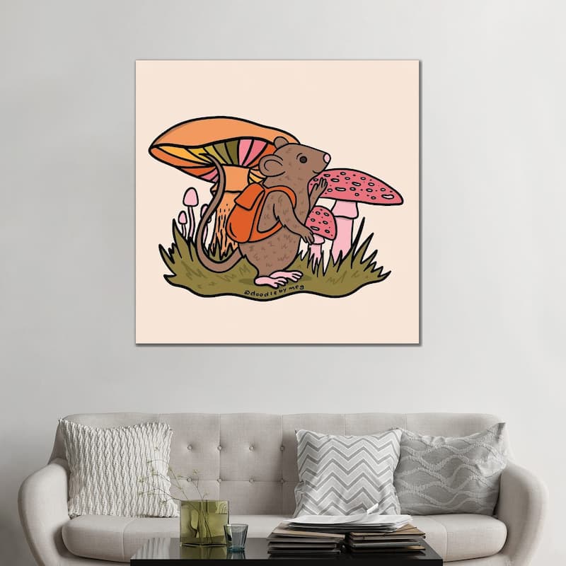 iCanvas "Rat With Backpack" by Doodle By Meg Canvas Print