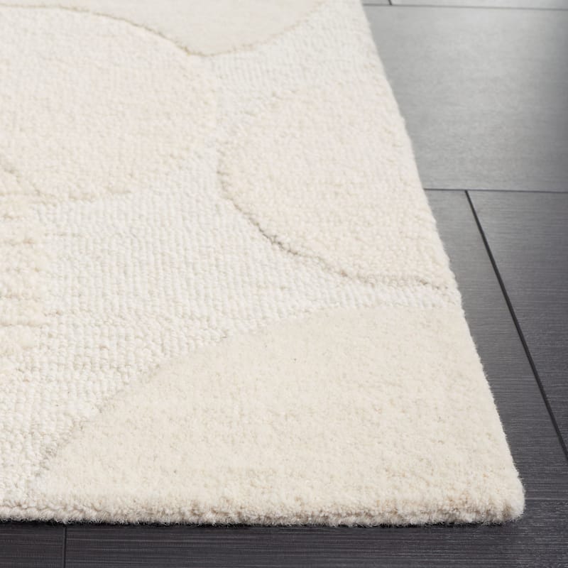 SAFAVIEH Handmade Ebony Qiong Contemporary Wool Rug