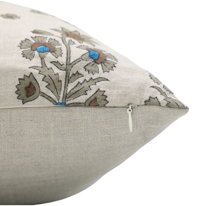 Fabdivine Linen Bohemian Block print pillow Cover