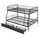 preview thumbnail 4 of 16, XL Over Queen Metal Bunk Bed with Storage Drawers