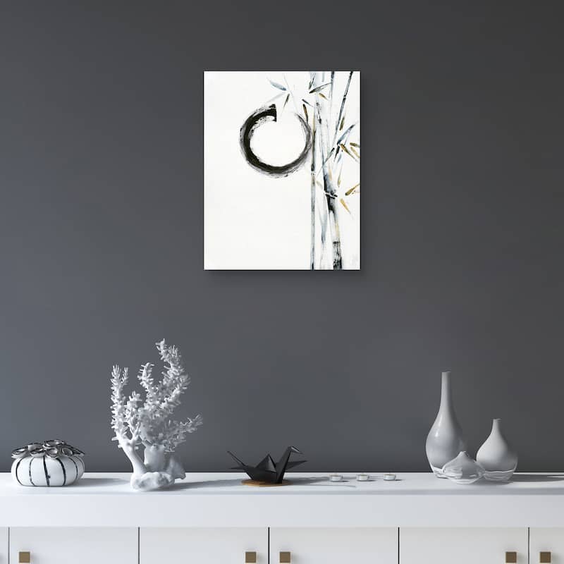 Black Enso by Dina D'Argo Canvas Art Print