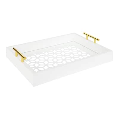 Kate and Laurel Caspen Rectangle Decorative Tray
