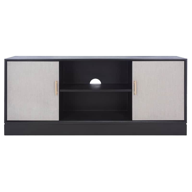 SAFAVIEH Estella 2 Door 1 Shelf Media Stand - 47" W x 16" D x 20" H - Black
