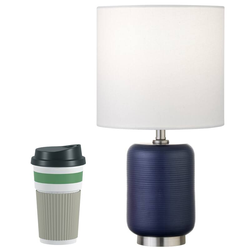 Lambert 15" Tall Ceramic Table Lamp with Fabric Shade
