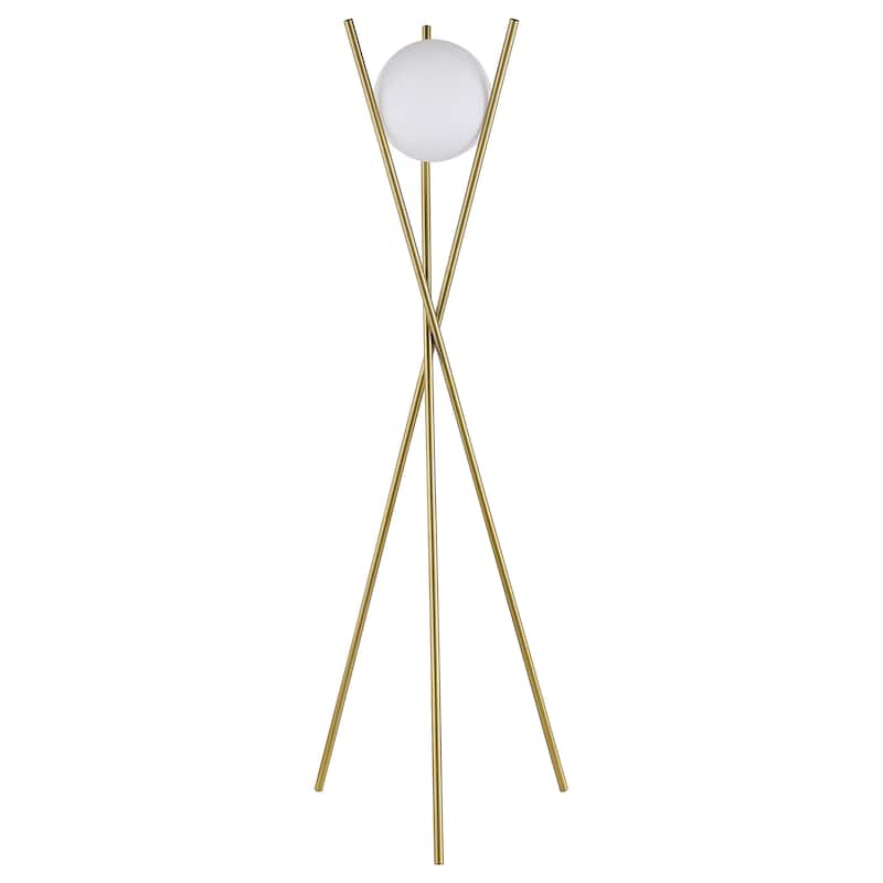 Yamileth 65-inch Spherical Bulb Metal Tripod Floor Lamp Gold - Gold