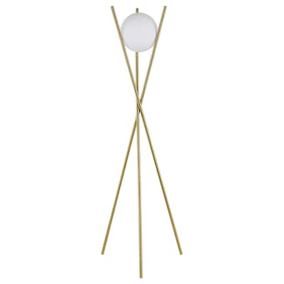 Yamileth 65-inch Spherical Bulb Metal Tripod Floor Lamp Gold