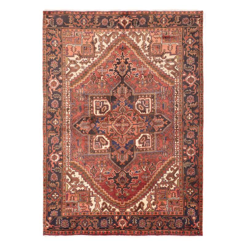 ECARPETGALLERY Hand-knotted Sarabi Dark Red Wool Rug - 6'6 x 9'2