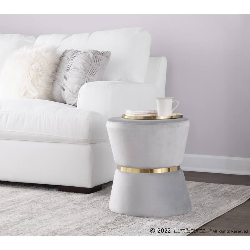 Monroe Velvet Ottoman