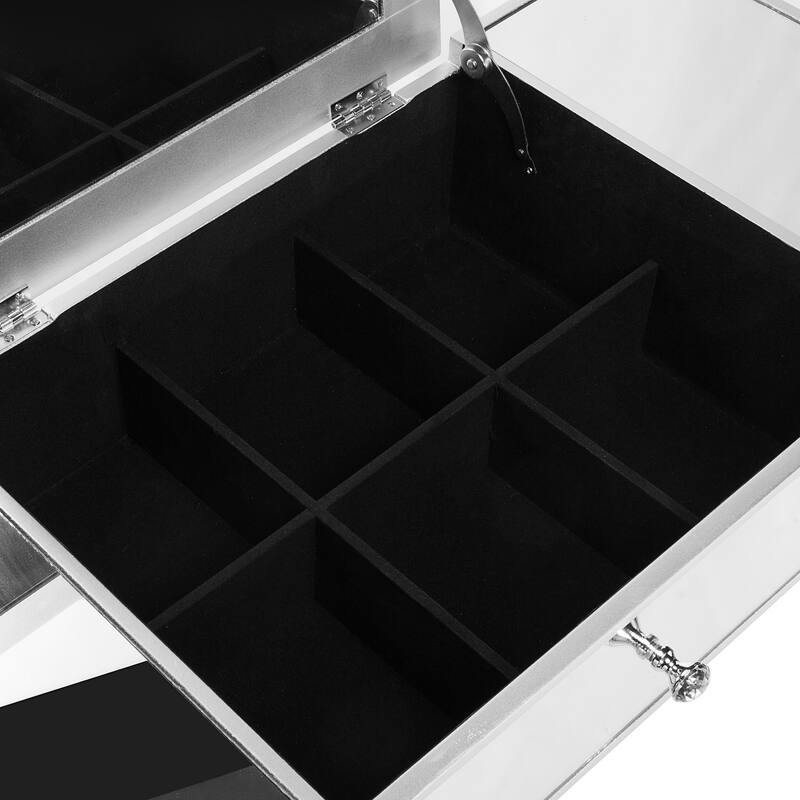 31.5" FCH Flip Glass Mirrored Makeup Vanity Table