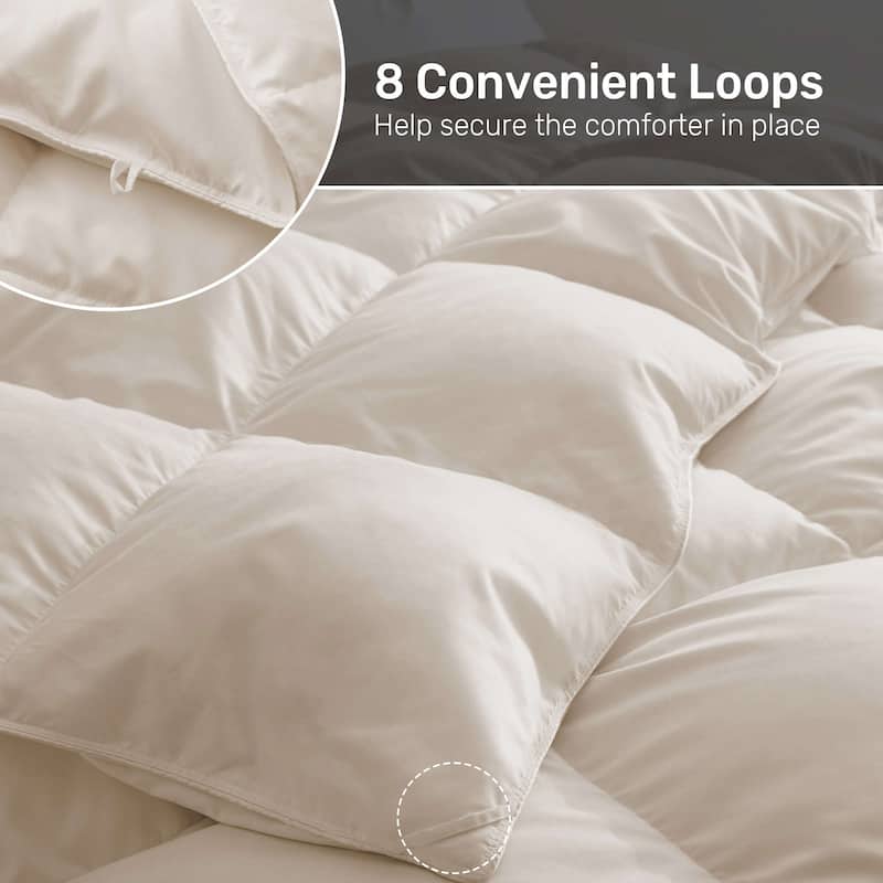 Lightweight Premium White Goose Down Comforter Duvet Insert for Summer