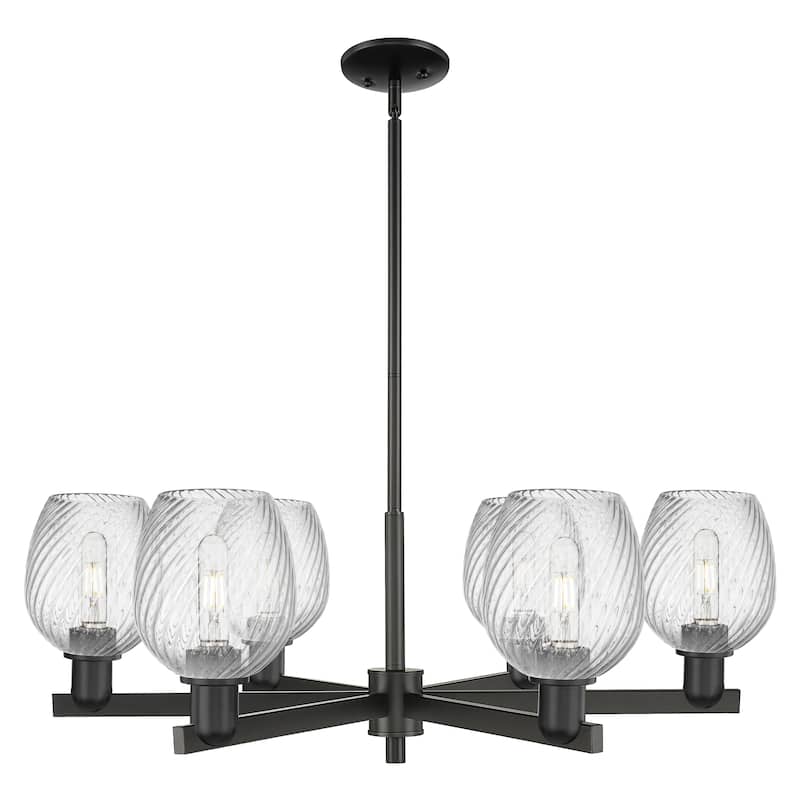 Innovations Lighting Endless Possibilities Arcadia - Salina - 6 Light 36" Stem Hung Chandelier - Matte Black