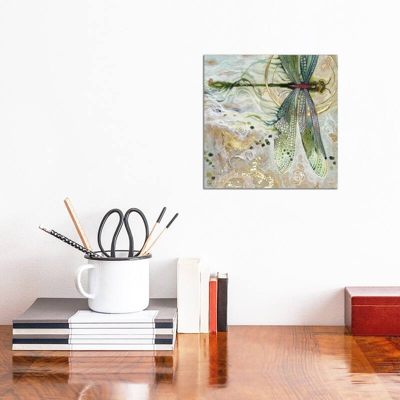 iCanvas "Damsel Fly II" by Stephanie Law Canvas Print - 12x12x1.5