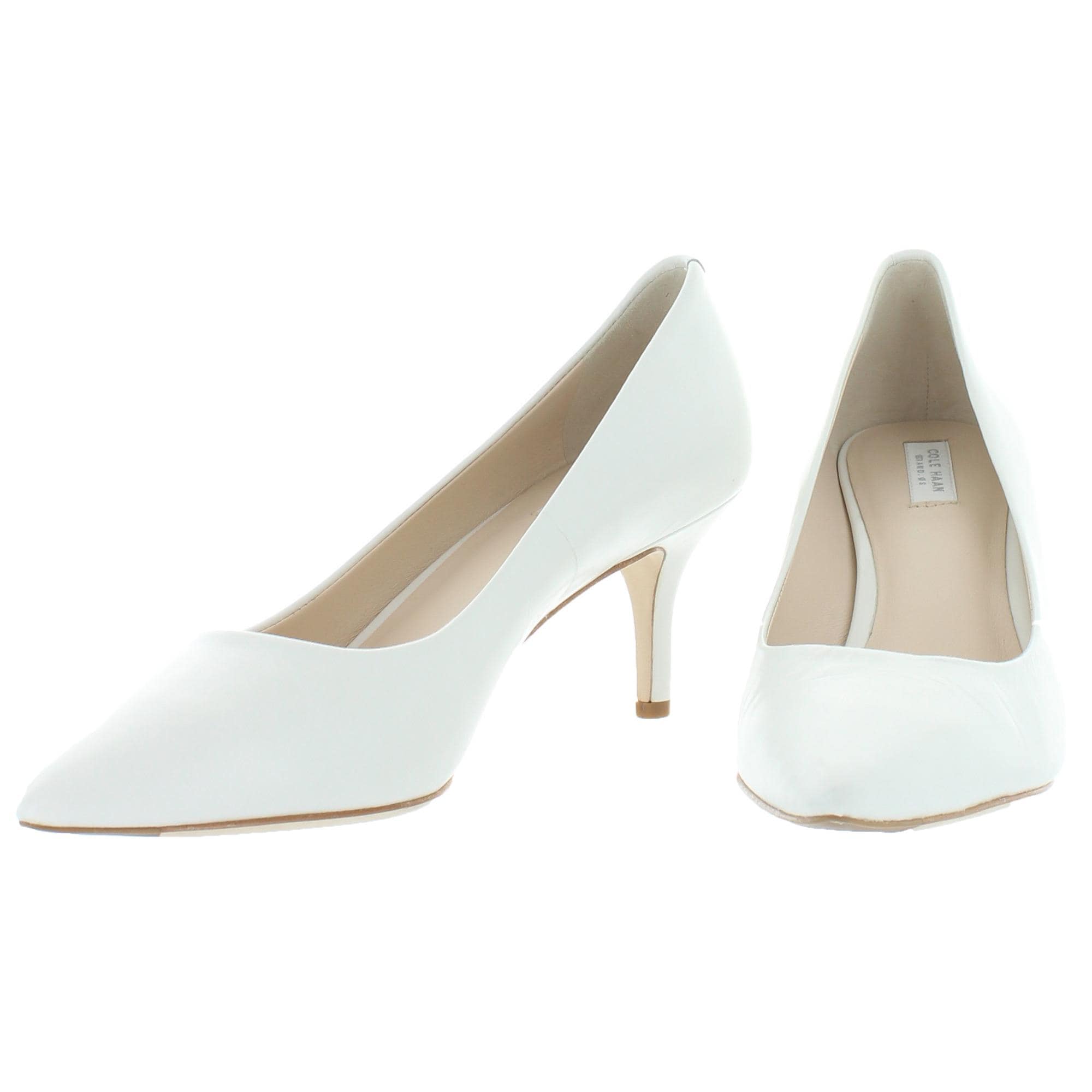 womens white leather pumps