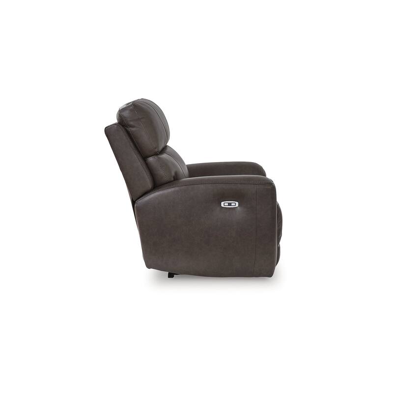 Signature Design by Ashley Side Step Brown Power Recliner