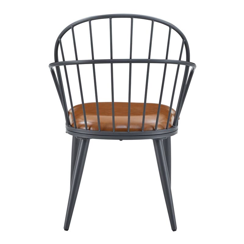 Indoor Upholstered Dining Chair With Metal Legs (Set of 2)