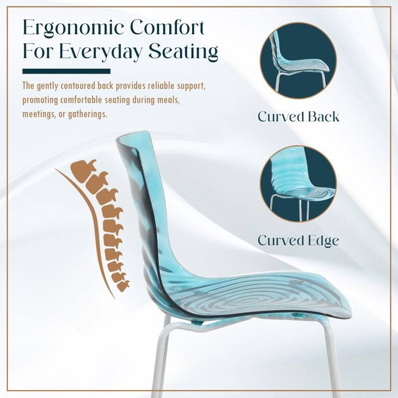 ABS Plastic Dining Chair with Stainless Steel Base Astor Series