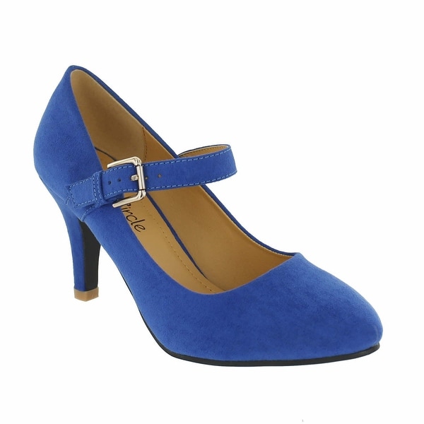 Red Circle Footwear 'Alaska' Almond Toe Pump in Blue