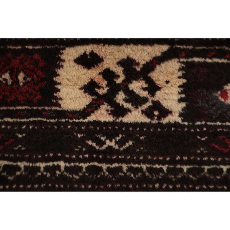 Hand Knotted Oriental 100% Wool Carpet Traditional All-Over Red Turkoman Area Rug - 10' 10'' X 7' 9''