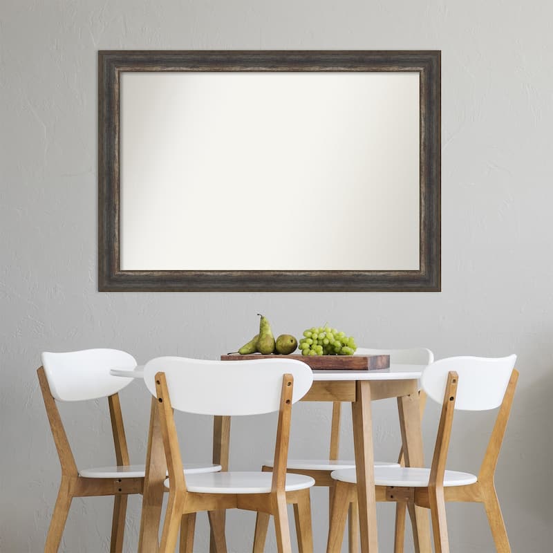 Non-Beveled Wall Mirror - Alta Rustic Char Frame
