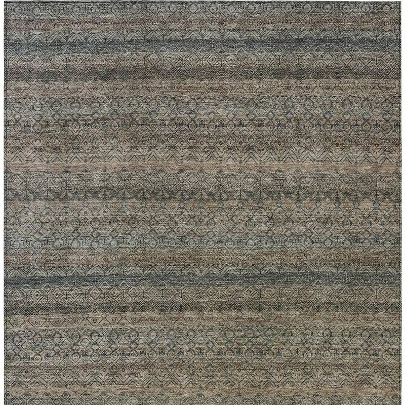 HomeRoots Striped Transitional Rectangle Outdoor Rug