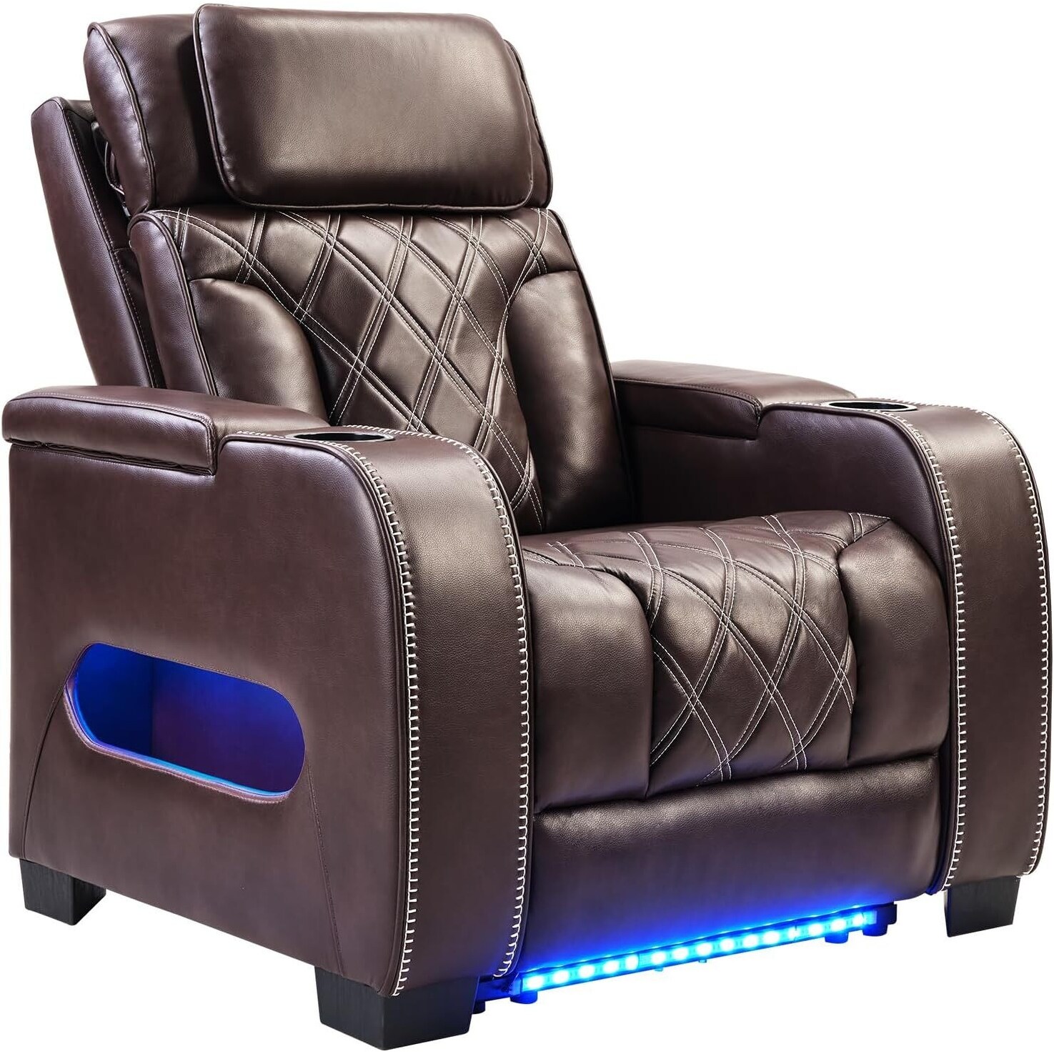 Power Recliner Chair with Adjustable Headrest, Breathable PU