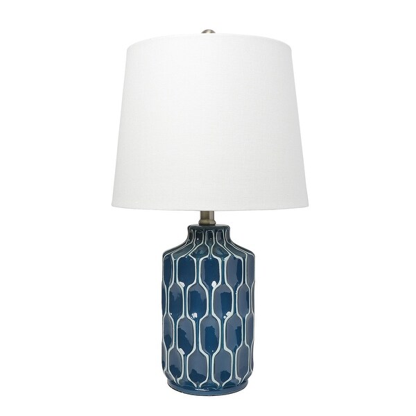 blue lampshades table lamps