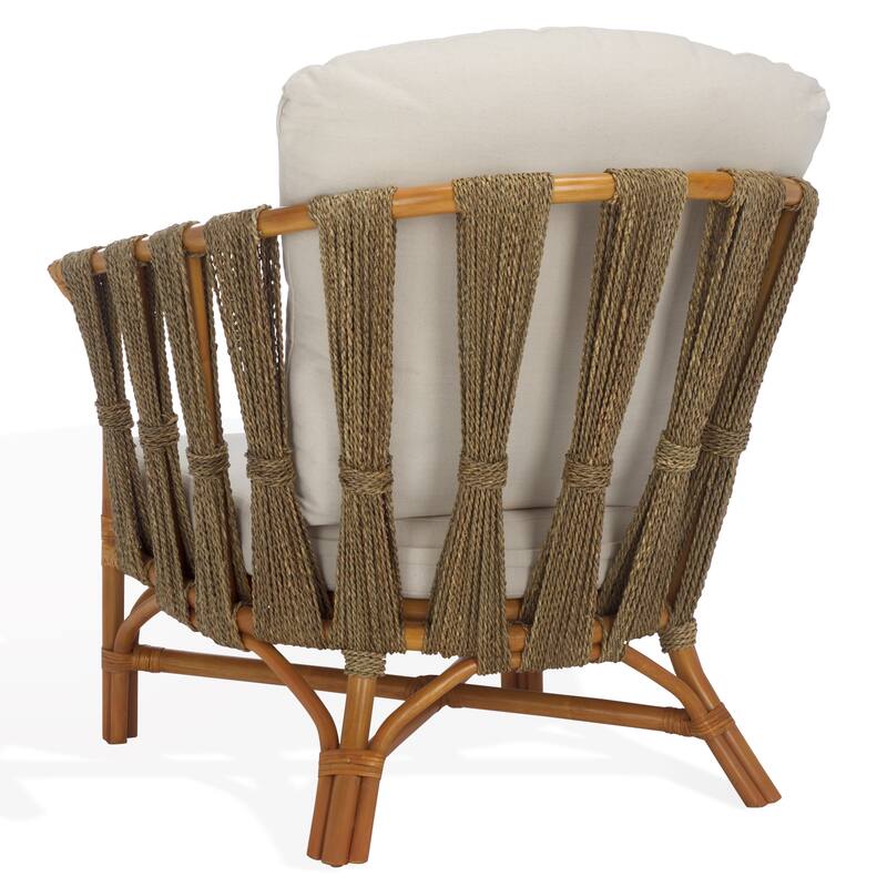 SAFAVIEH Couture Donatello Rattan Pole Accent Chair - 29"W x 34"D x 30"H