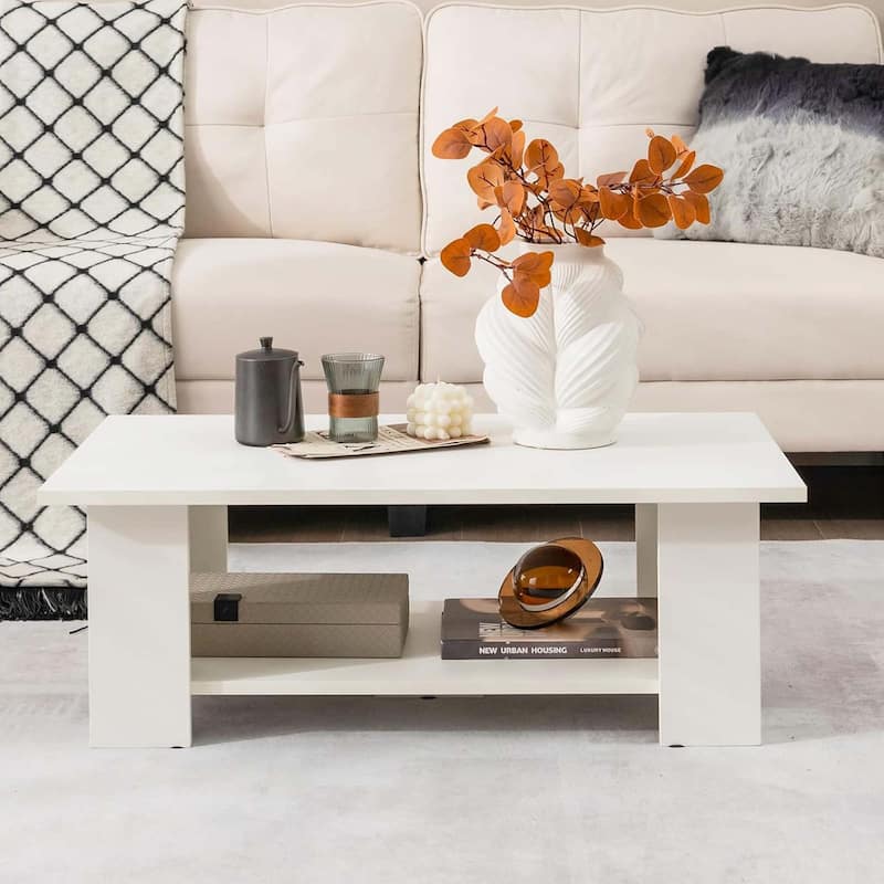 Modern Sofa Side Center Table Accent TV Stand w/Storage