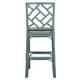 preview thumbnail 63 of 67, Natural Rattan Handmade Chippendale Cushioned Bar Stool by East at Main
