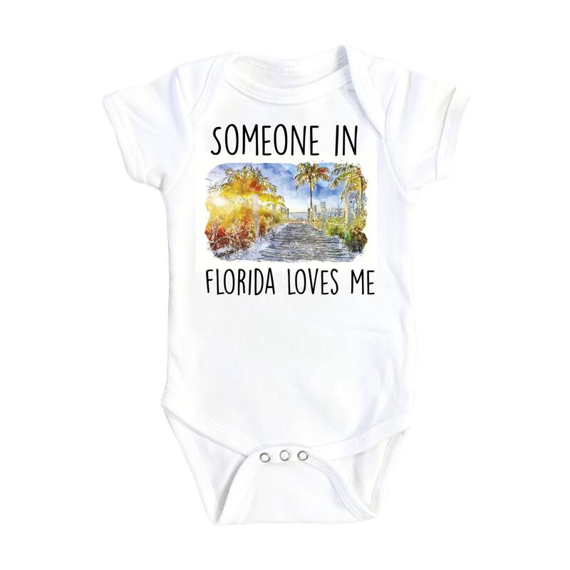 Florida Scene 2 - Baby Boy Girl Clothes Infant Bodysuit Funny Cute Newborn - Natural - Newborn