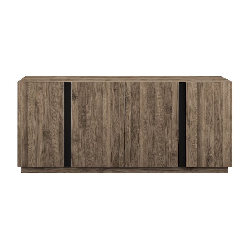 70" Mid-Century Modern Style TV Stand With 4 Doors