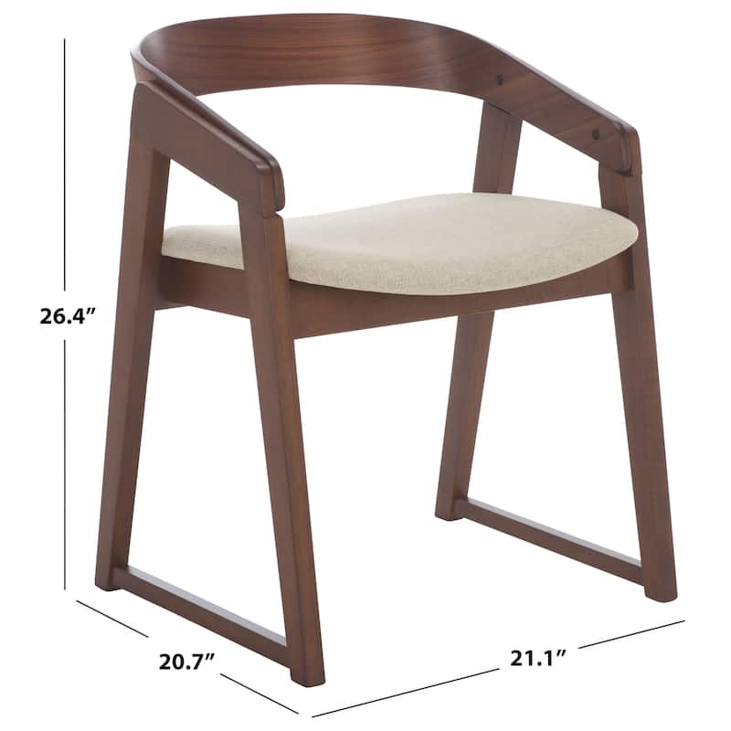 SAFAVIEH COUTURE Hildabryna Wood Dining Chair (Set of 2) - 21"W x 21"D x 26"H