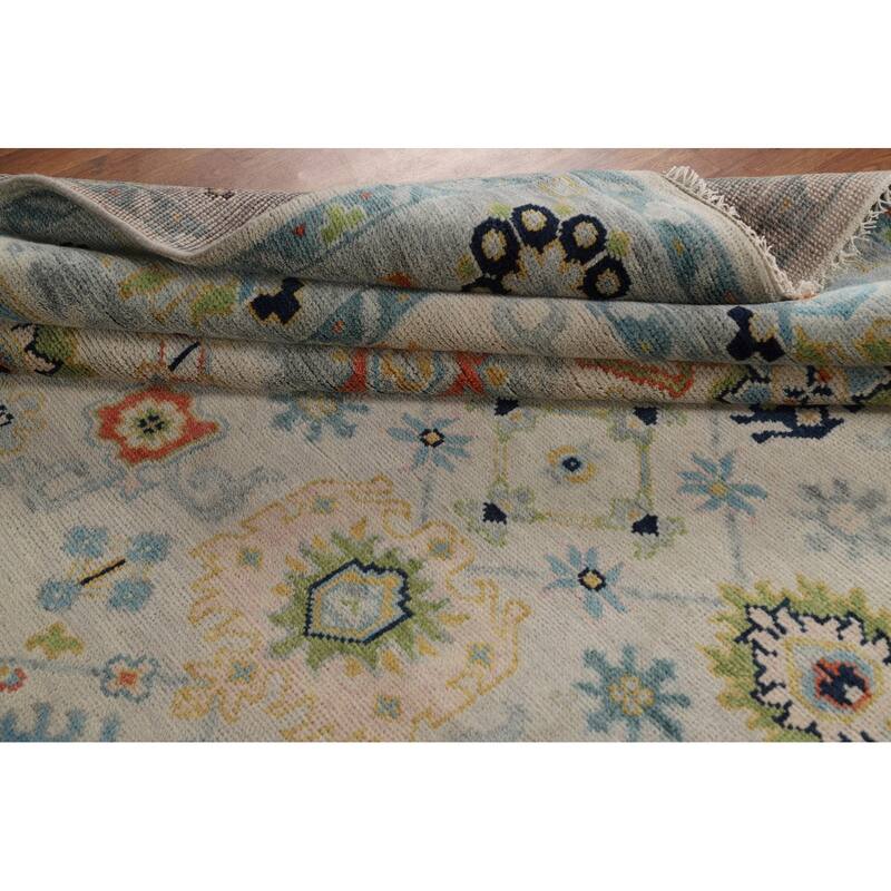 Oushak Style Area Rug Handmade Transitional Wool Carpet - 8'10"x 11'10"