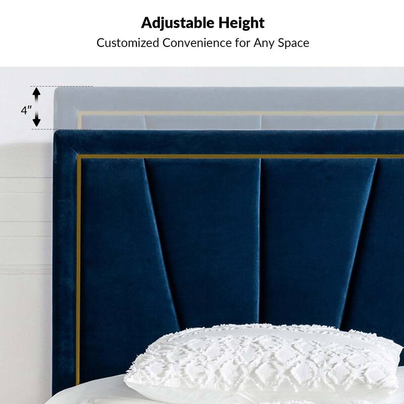 Eberhard Upholstered Tufted Contemporary Adjustable Wall-Mounted Headboard By HULALA HOME