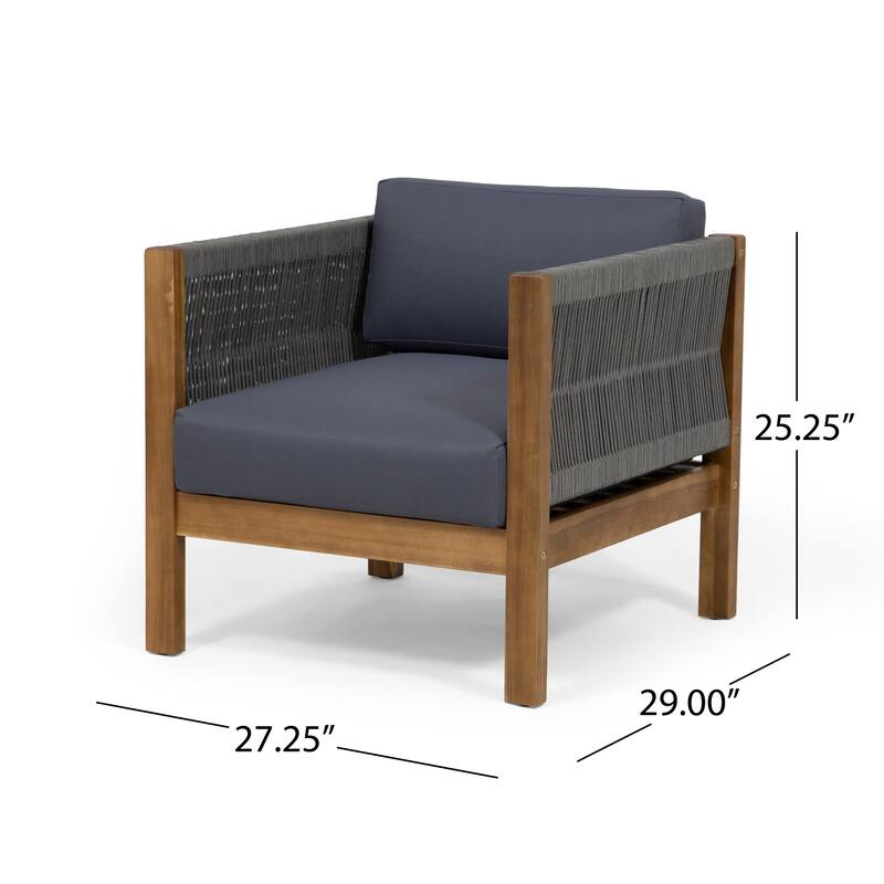 Acacia Wood Accent Chairs Set of 2 for Patios, Gardens