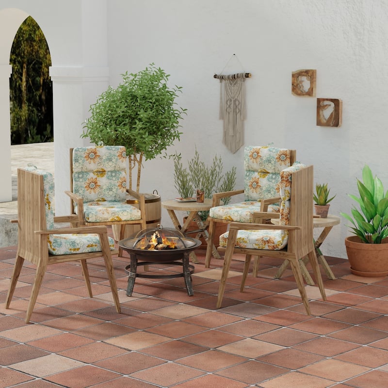 21" x 43" Outdoor Chair Cushion with Ties and Loop - 43'' L x 21'' W x 3.5'' H