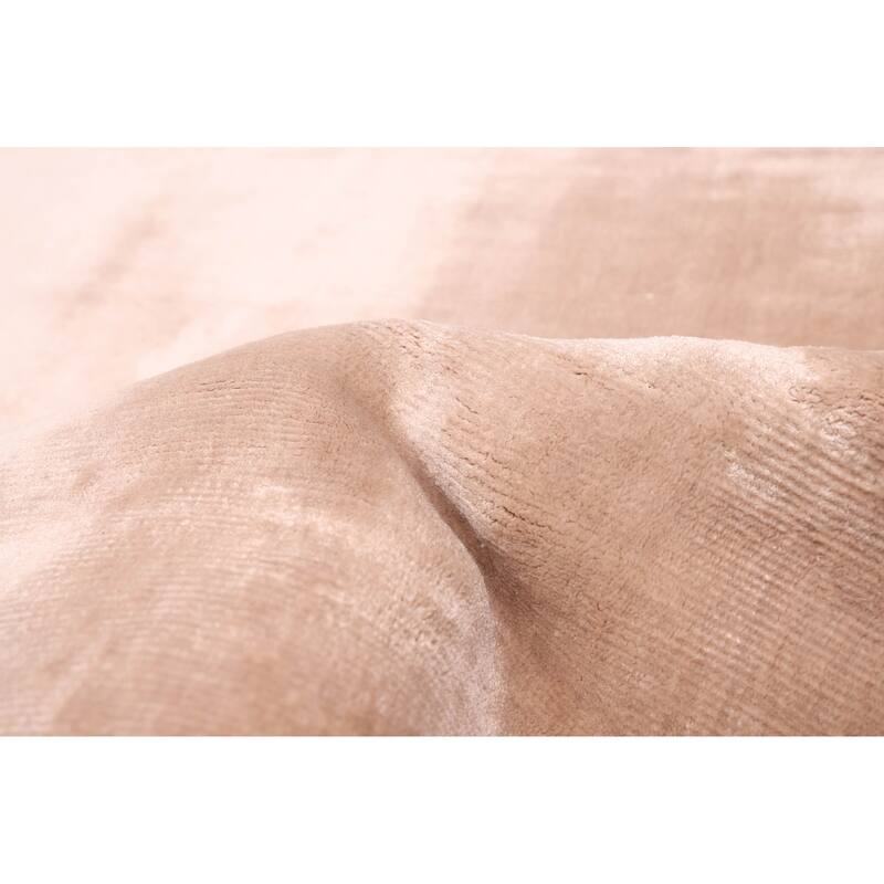 ECARPETGALLERY Hand Loomed Elysian Beige Viscose Rug - 6'6 x 9'9