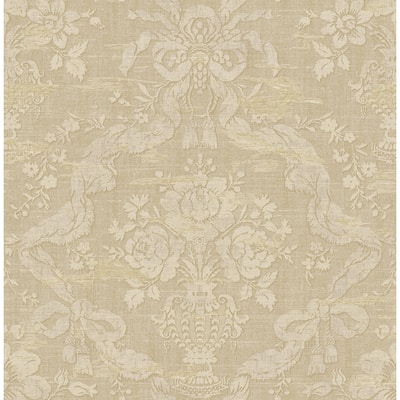 Seabrook Designs Roosa Floral Damask Unpasted Wallpaper